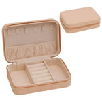 boîte bijoux velours moderne compartiments portable fermeture glissière noir vert beige