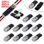connecteurs câble noir transparent moderne basse tension 50 pièces raccordement facile led packaging