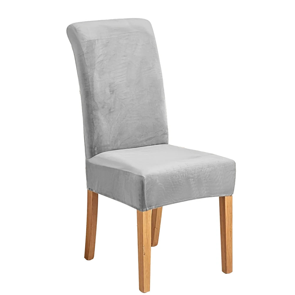 Housse chaise velours jaune doré élastique moderne protection meuble Jaune Doré