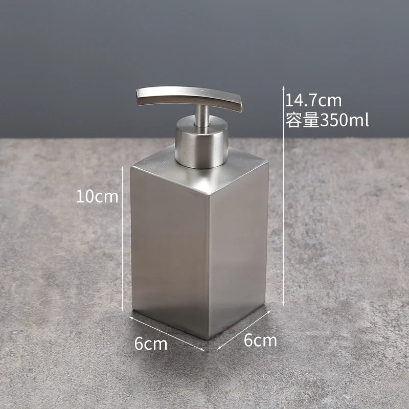 distributeur savon liquide moderne argenté 260ml 300ml 320ml 350ml 400ml 500ml 550ml pompes pression