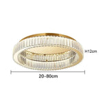plafonnier led doré transparent strass moderne 80cm diamètre lumière chaude neutreversible