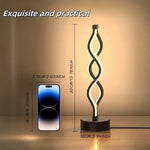 lampe table tactile spirale noir blanc modernes contemporaines LED 60 249 flux lumineux 5W