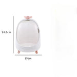 boîte rangement cosmétique transparente moderne verre vert blanc produits cosmétiques grande capacité poignée pivotante