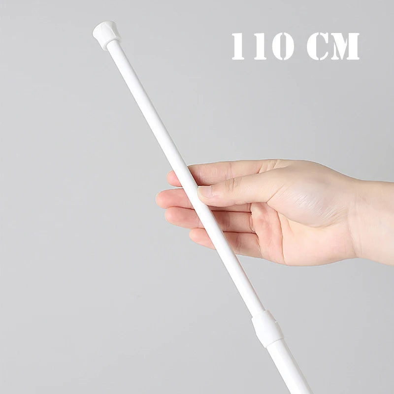 tige rideau douche réglable clips blanc moderne salle bain bar 30cm 110cm