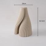 vase céramique moderne blanc texture tissée décoration intérieure plié