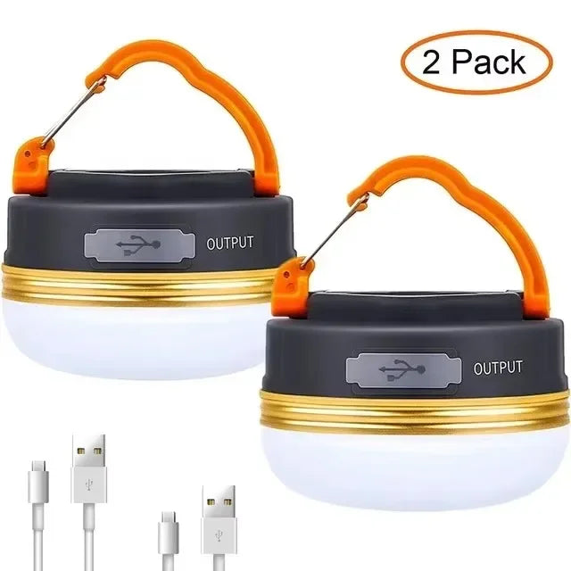 lampe camping rechargeable led aimantée portable noire orange blanche moderne compacte urgence camping