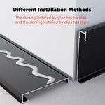 plinthes led noir blanc doré gris lisses contemporaines clips fixation h50 80mm