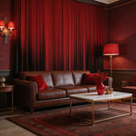 rideaux moderne rouge noir ombre linéaire 100 polyester anneaux chambre salon