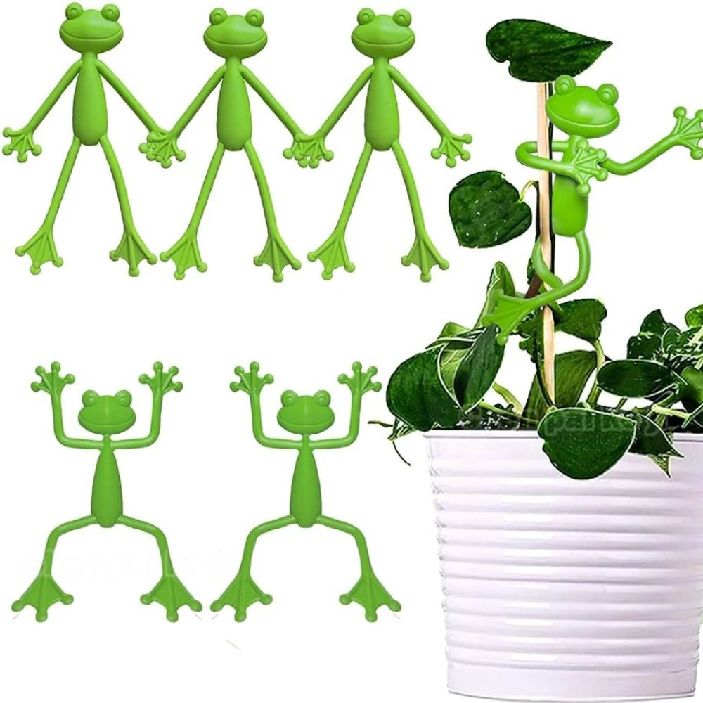 support plante forme grenouille vert adhésif moderne stable jardin intérieur extérieur plastique