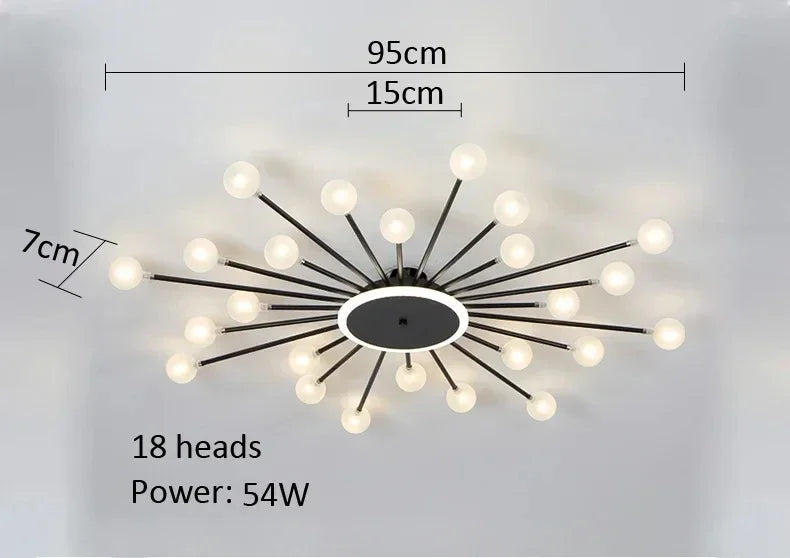 lampe suspension moderne or blanc sphères translucides scandinave structure métallique led éclairage intérieur