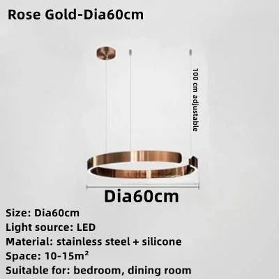 suspension circulaire or moderne acier inoxydable câbles suspendus lumière led haute qualité certification multiples