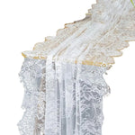 chimene table dentelle florale noire blanche transparente française deco mariage festive
