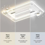 plafonnier led moderne blanc ventilateur télécommande lumière circulaire contemporain
