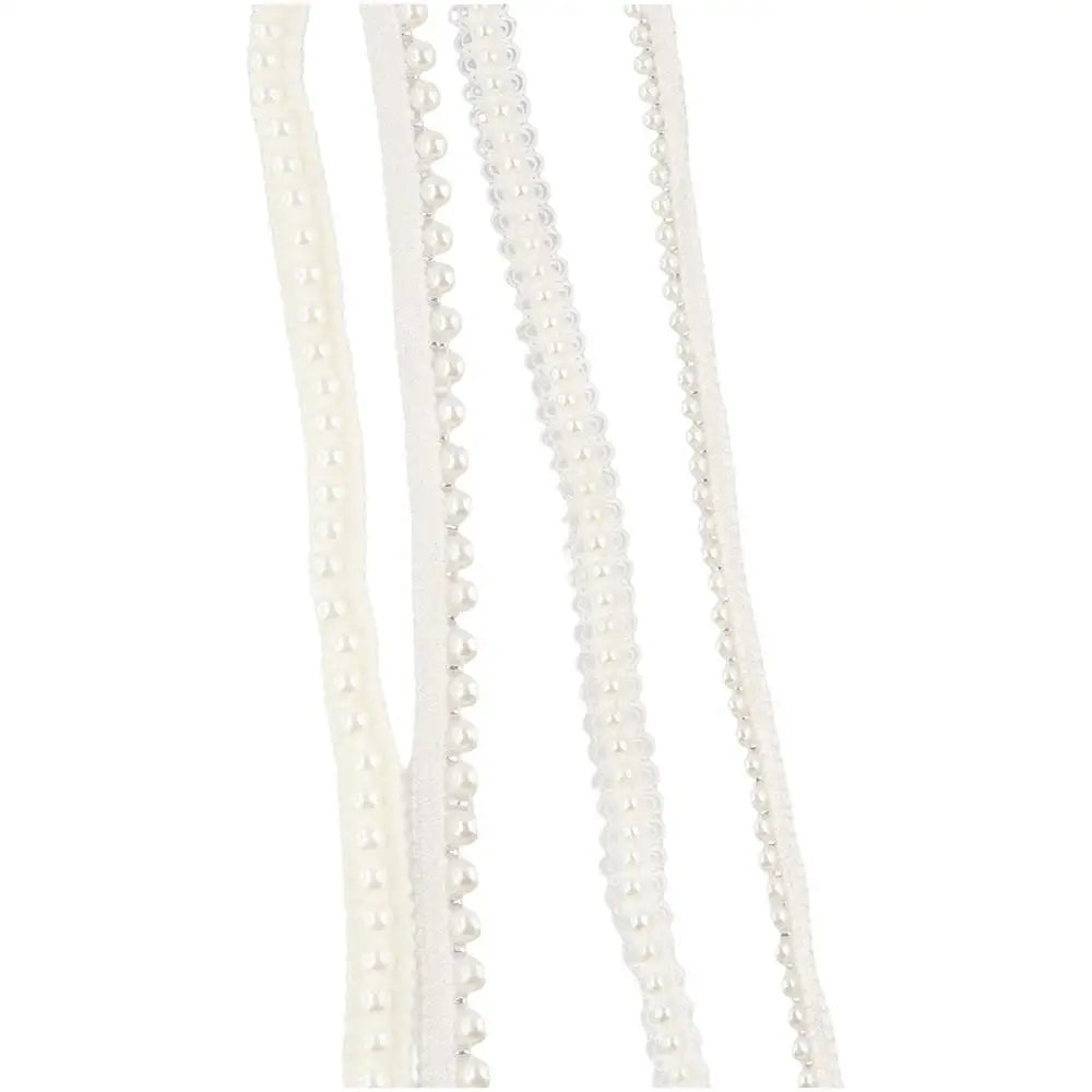 ruban décoratif blanches nylon coton blanc opalescent artisanat applique coiffure accessoire couture