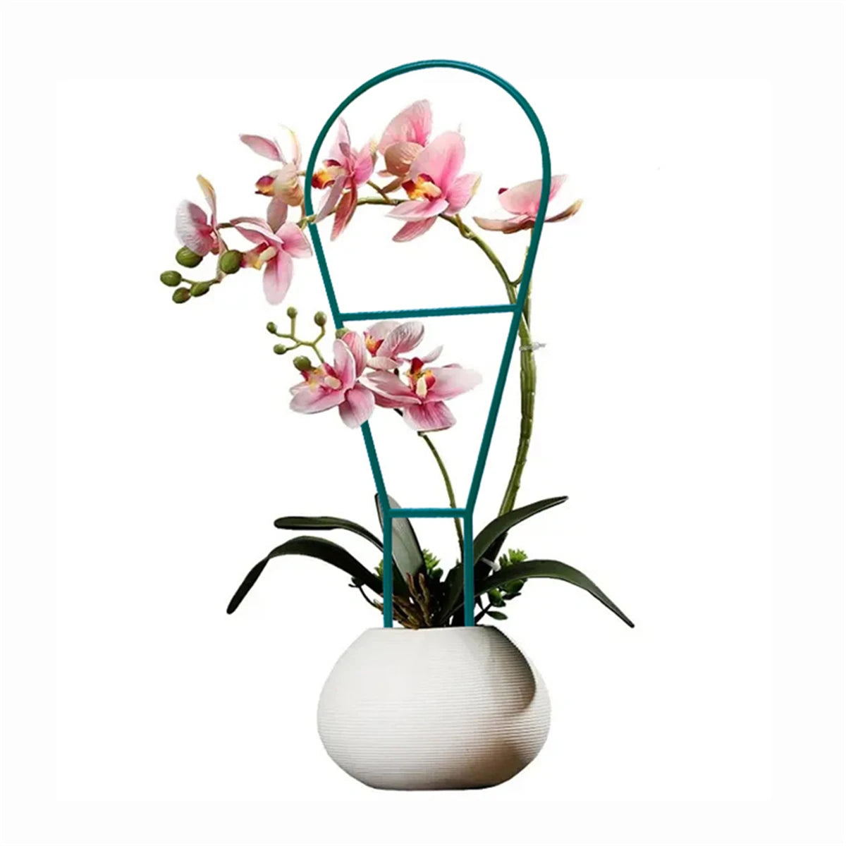 support plante feuilles stylisées moderne vert adhésif balcon jardin pot fleur fixe croissance optimale