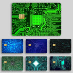 carte bancaire personnalisée adhésive circuit imprimé vert fond noir étanche résistante rayures empreintes digitales