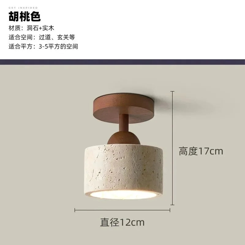 lampe moderne bois brun texture naturelle marbrée opaque fixations vis inclusées 20cm 25cm 30cm