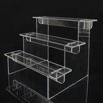 étagère murale transparente moderne niveaux fixations rangement articles divers plastique