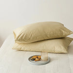 taies d'oreiller coton égyptien gris uni haute qualité maison 48x74cm respectueux environnement