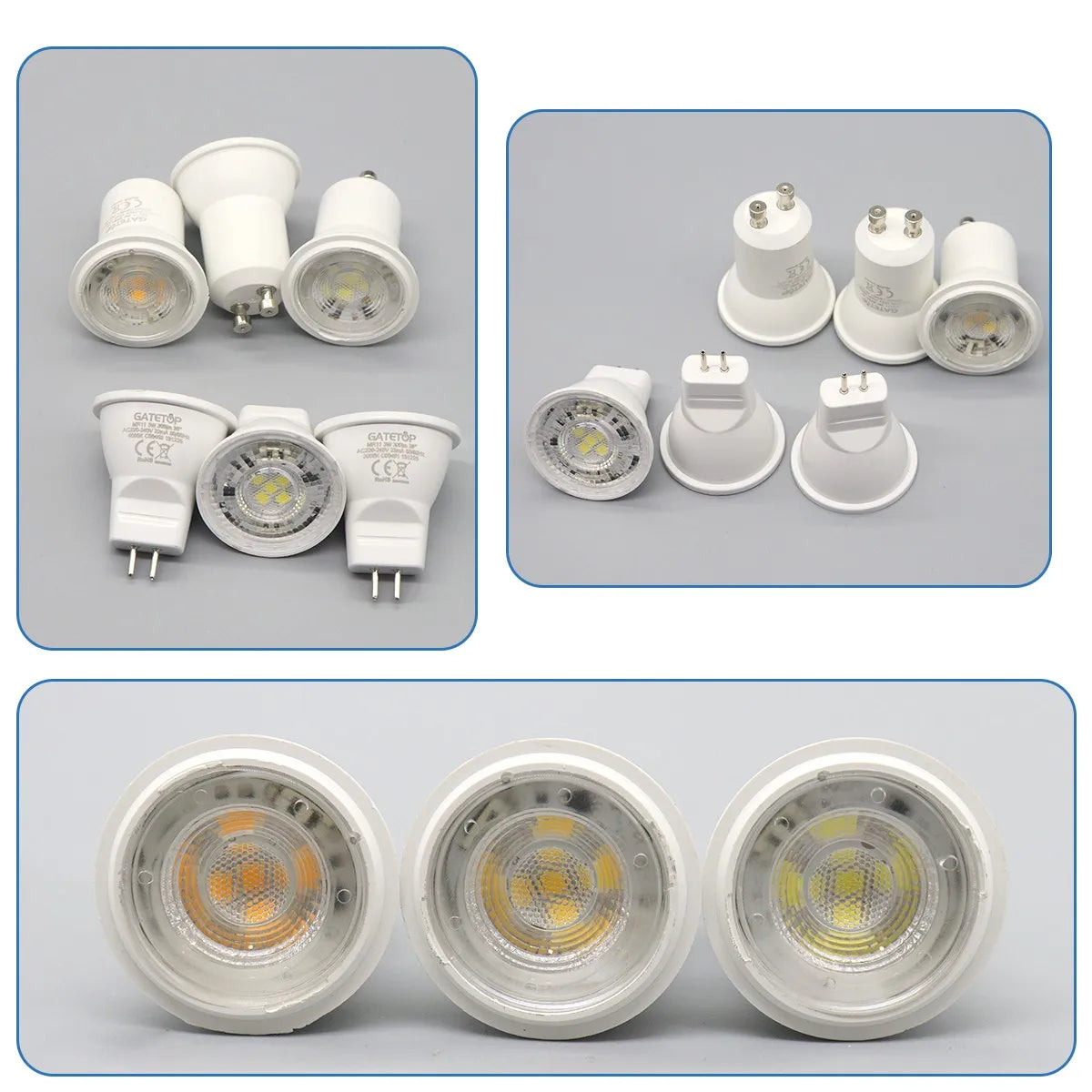 lot ampoules led spot gu11 gu4 blanc éclairage intérieur moderne maison