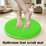 tapis bain nettoyage pieds rose vert violet bleu pointes ergonomique adhésif 26cmx26cm