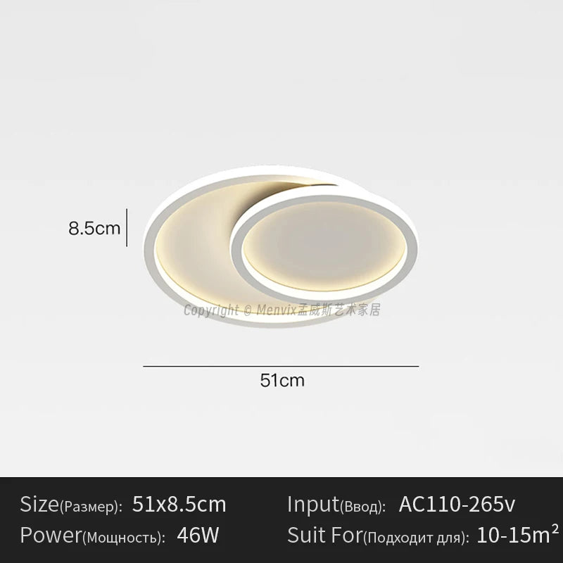 lampe led moderne blanche plafonnier aluminium facile éclairage quotidien télécommande 220v garantie 2ans
