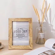 cadre photo bois copeaux beige rustique transparent photo fixations arrière pied posableDecorationMuraleChampetre