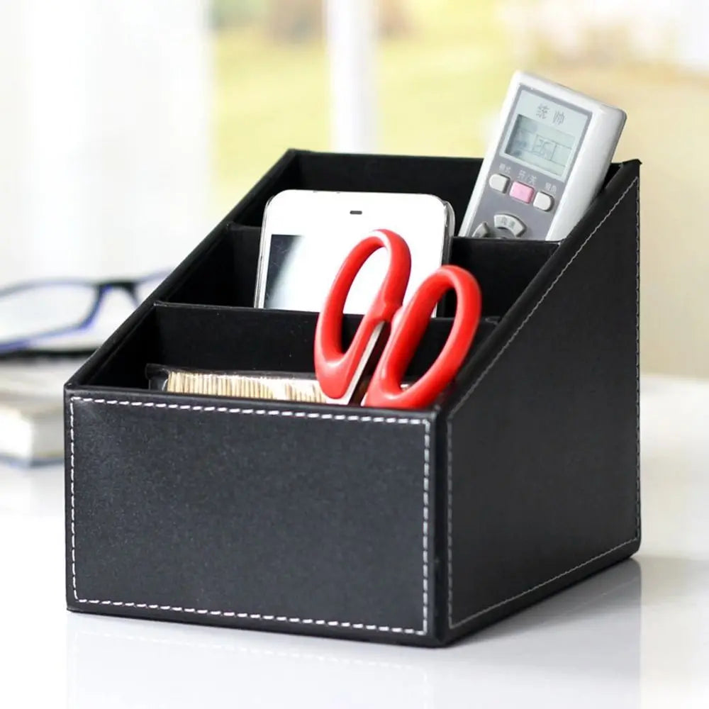 boîte bijoux moderne simili cuir noir marron compartiments rangement réutilisable cosmétiques objets divers