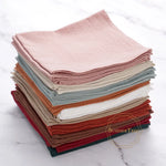 serviettes table coton rose pâle texture lin classique réutilisable 40x40cm