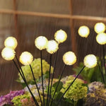 guirlande lumineuse solaire pissenlit blanc moderne extérieur ip65 inoxydable piquet jardin festive