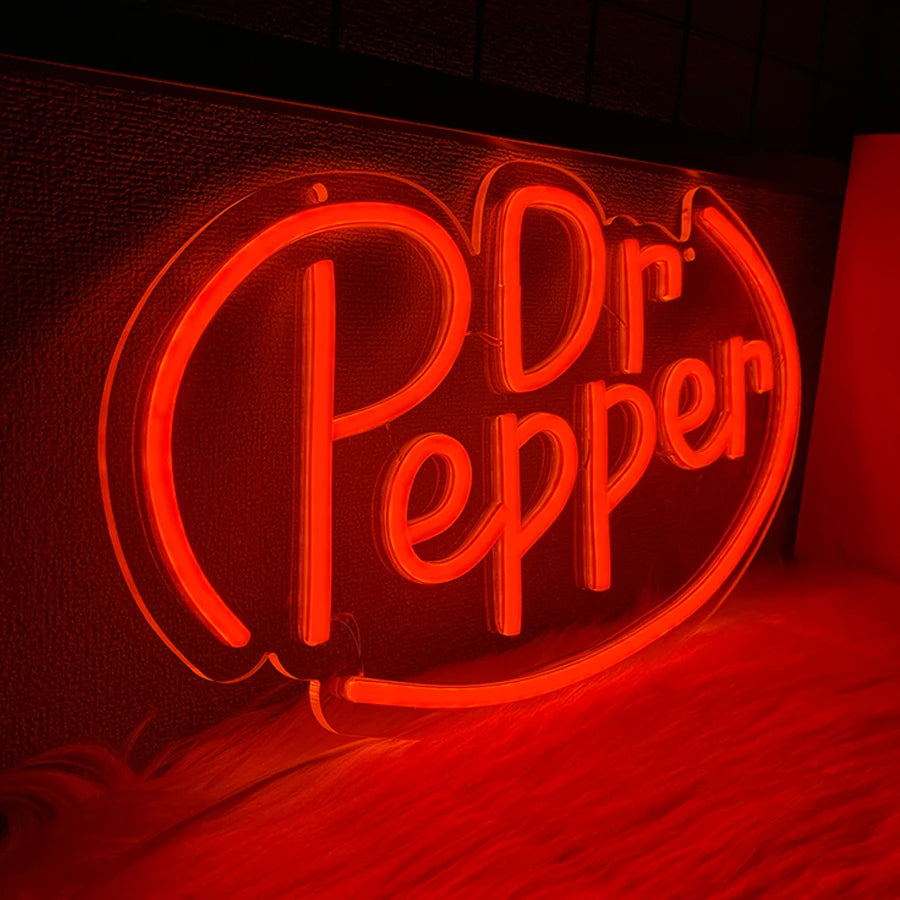 enseigne néon burger kebab pizza dr pepper hot moderne rétro cuisine affaires