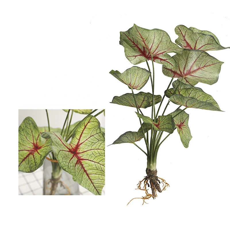 plantes artificielles vertes feuilles soie decoration extérieur moderne minimaliste