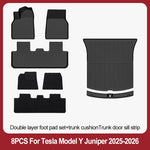 tapis sol voiture tesla model noir rayures horizontales moderne résistants lusure 10pcs sets