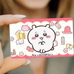 autocollants carte credit dessin anime kawaii motifs alimentaires bordures colorées