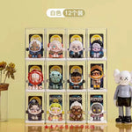 organisateur jouets transparent empilable multicolore figurines collection cartoonesque boîtes d'exposition acrylic modernes cartes d’identité