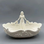 bol décoratif blanc danseuse robe ondulante bijoux rangement classique maison entrée