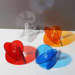 support fleurs transparent géométrique moderne bleu orange rouge vert minimaliste