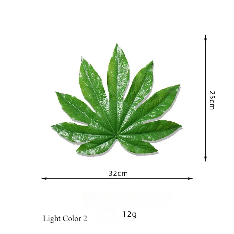feuilles artificielles vertes différentes formes naturelles décoration extérieure intérieure pièces plastique