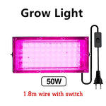 lampe led full spectrum 50w 100w noir blanc rose moderne clips cabled interrupteur grow