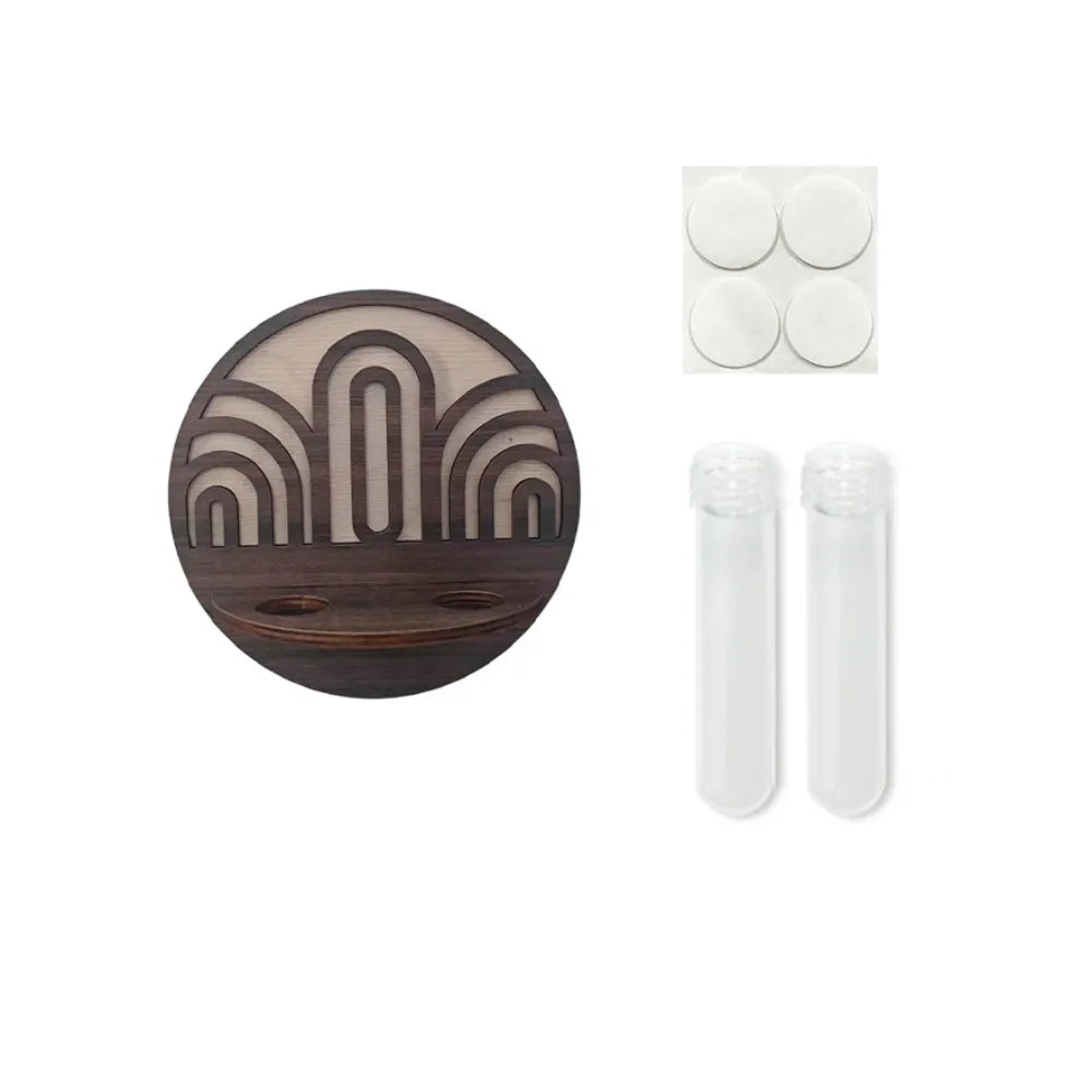 porte plantes moderne porte clés adhésifs hexagonnels motifs géométriques plantes artificielles marron foncé minimaliste