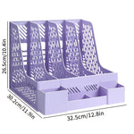 organisateur vert pastel perforations moderne rangement documents porte calendrier porte stylos porte clavier