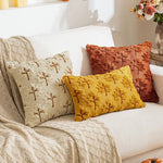 taies d'oreiller polyester feuilles d'érable orange beige halloween rustique sans rembourrage 45x45cm 50x50cm