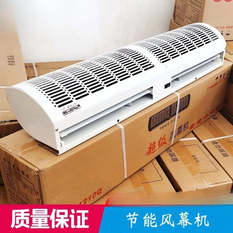 ventilateur d'air blanc moderne grille noire fixations murales dimensions variées jusqu'à 2m