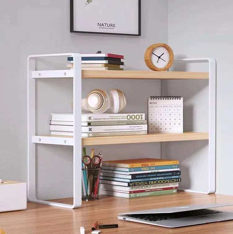étagère murale bois blanc moderne rangement livres ordinateur maison organisateur intérieur simple