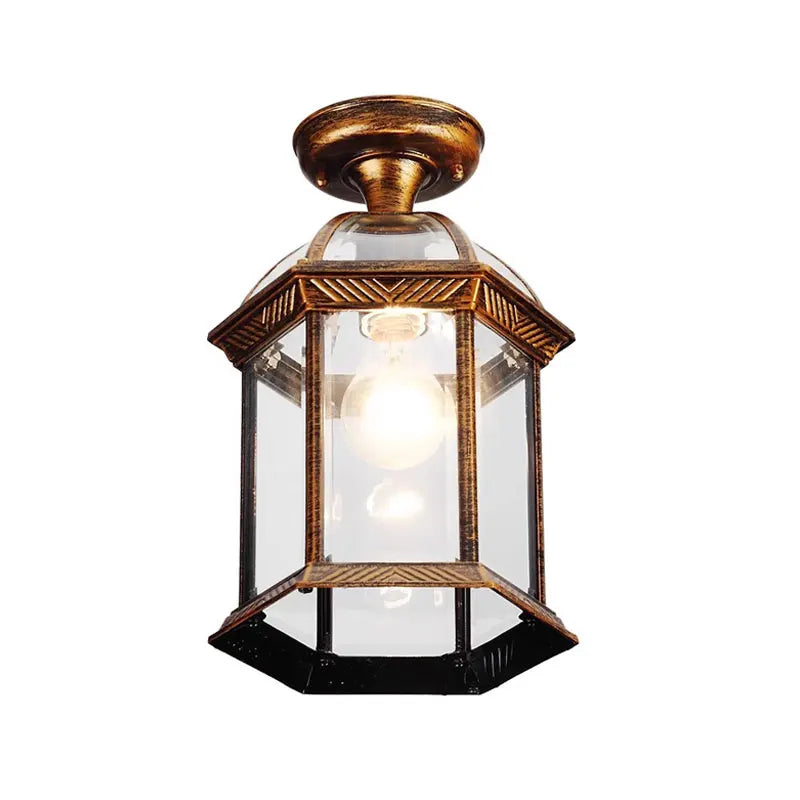 lampe vintage noir doré rétro géométrique opacité interrupteur bouton led montée surface