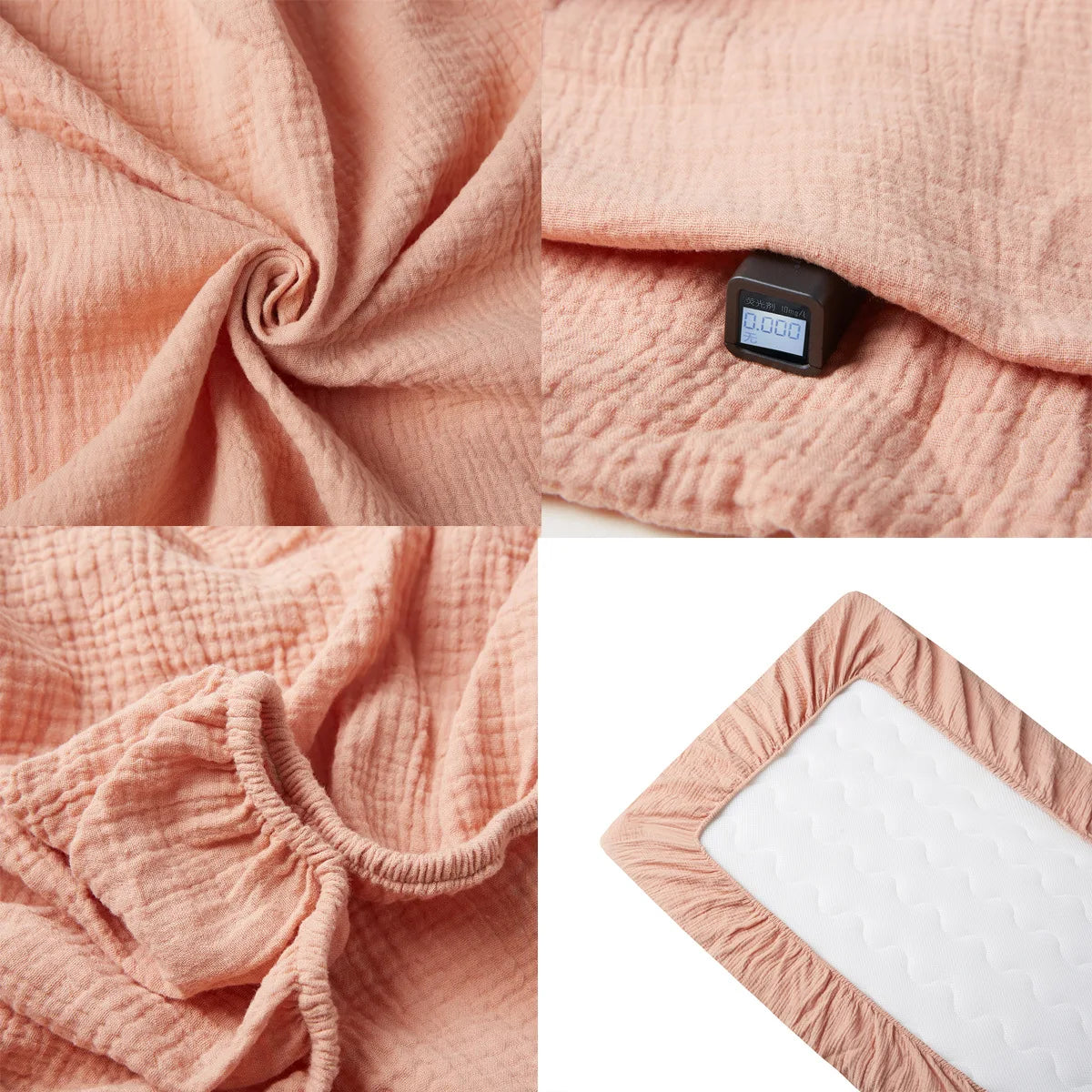 draps lit bébé coton fleurs pois blanc vert rose beige moderne élastique doux maternité