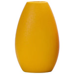 Vase décoratif de forme ovoïdale en céramique de couleur jaune vif.