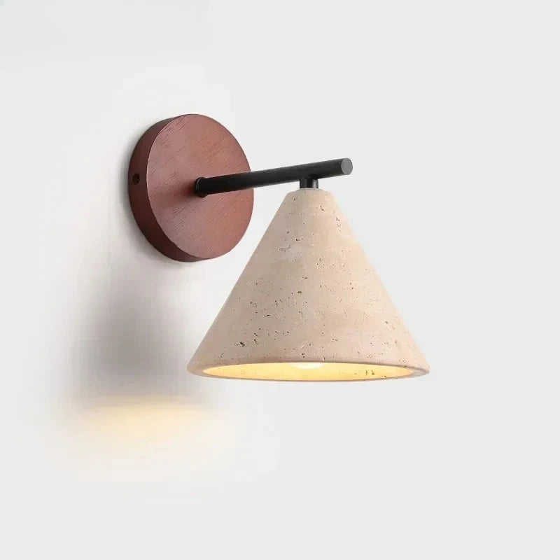 lampe murale moderne pierre naturelle marron foncé éclairage cuisine salle manger led 10 mètres