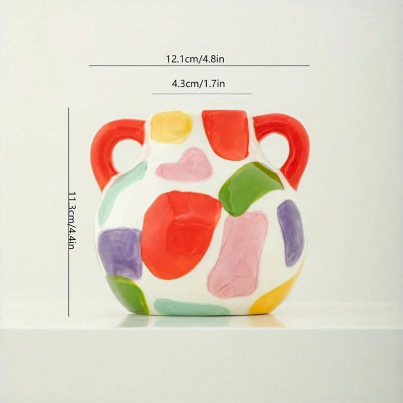 vases décoratifs modernes motifs abstraits colorés aspect texturé opacité totale décoration intérieure