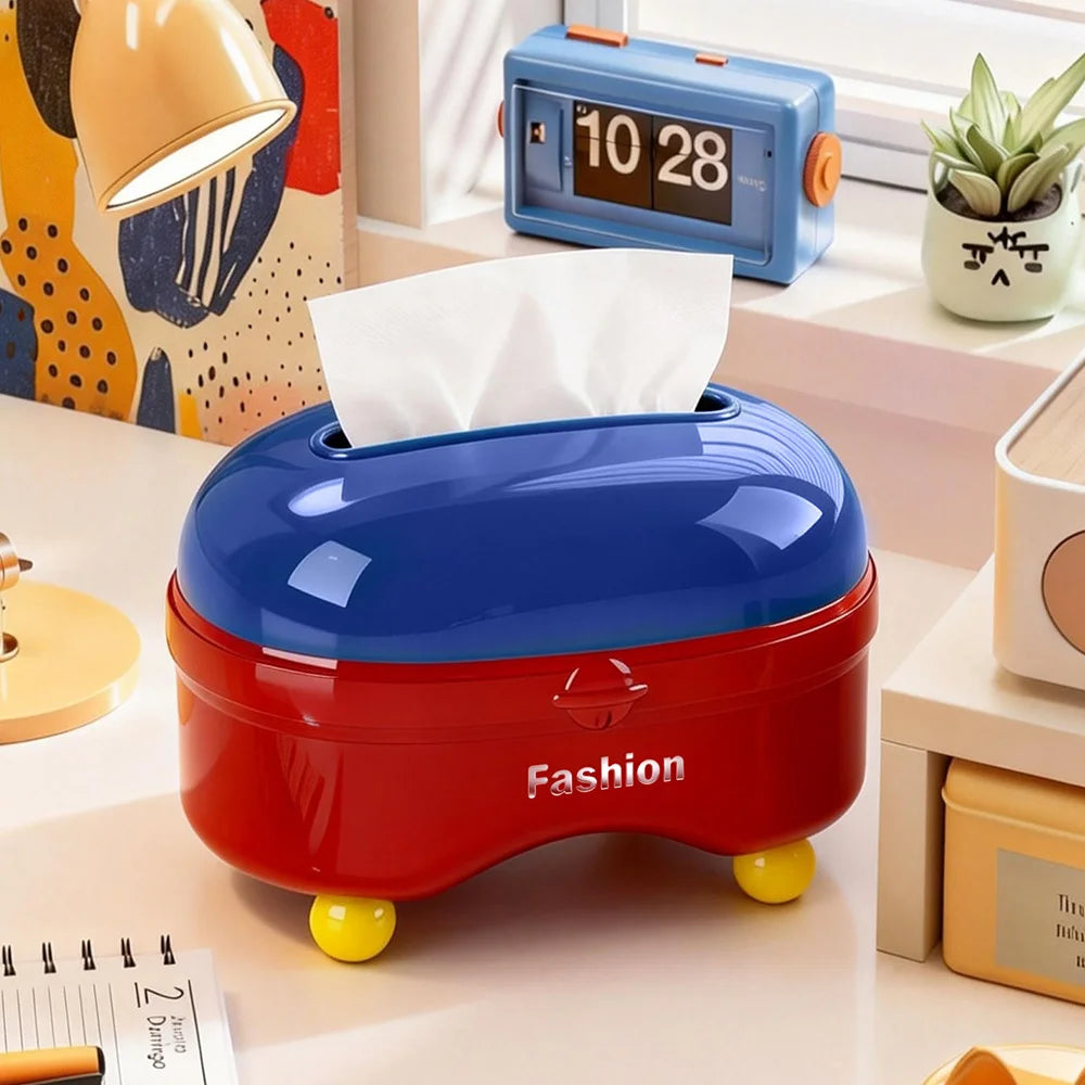 boîte mouchoirs moderne rouge bleu rangement papier tissue conteneur decoration maison étages multiples
